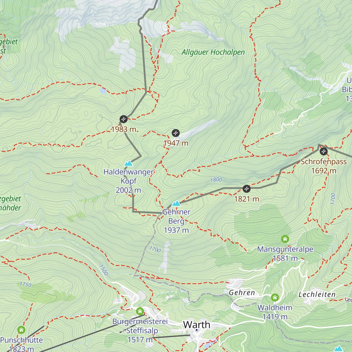 Trifthütte map