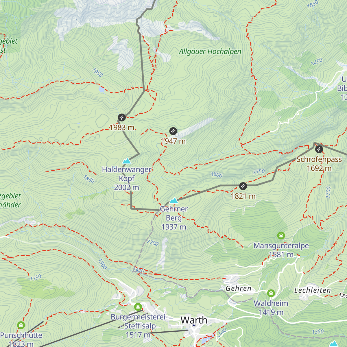Trifthütte map