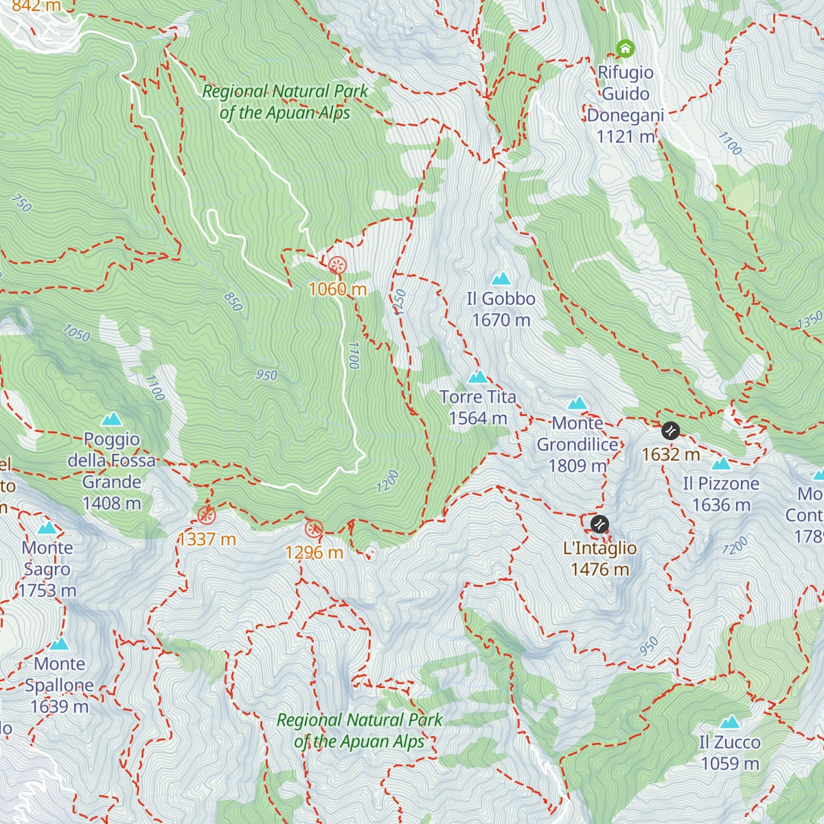 Capanna Garnerone map