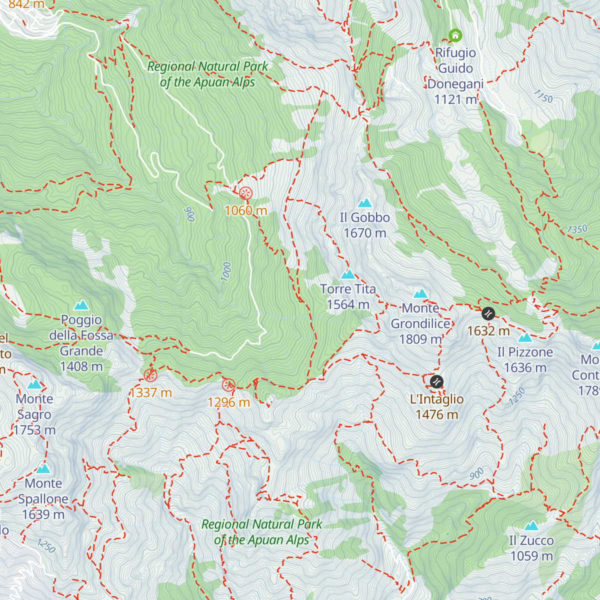 Capanna Garnerone map