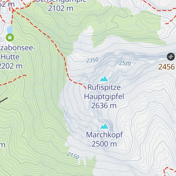 Map of Rüfispitze Westgipfel