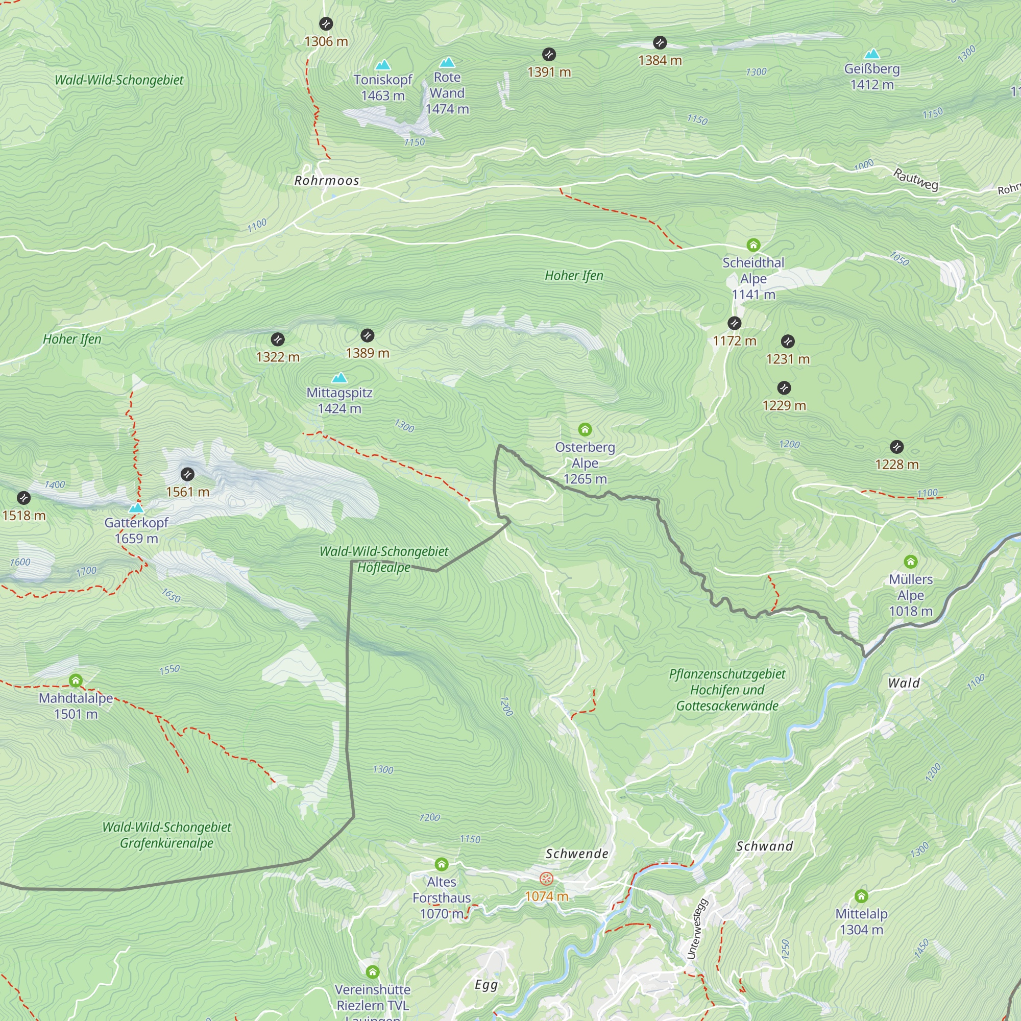Außerwaldhütte map