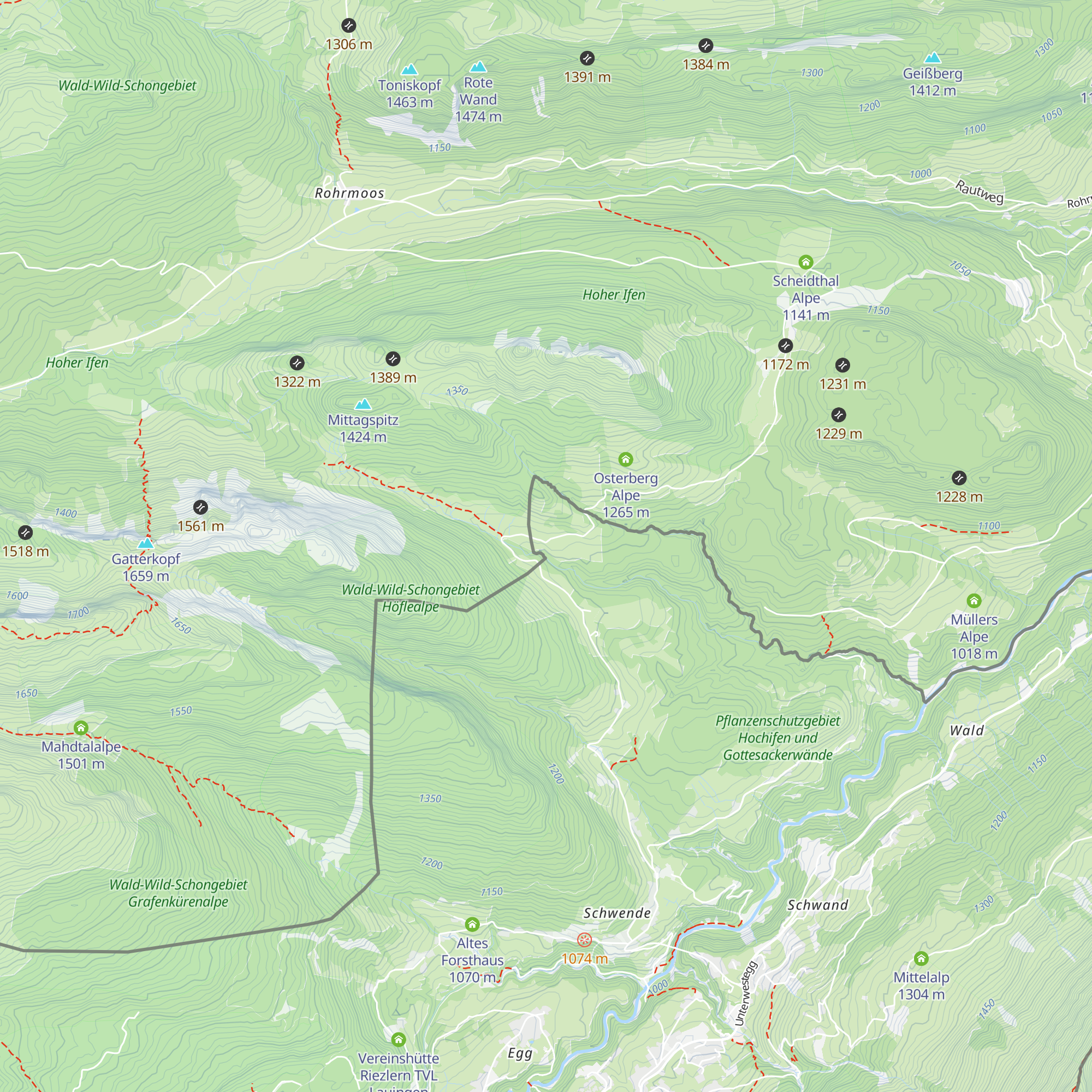 Außerwaldhütte map