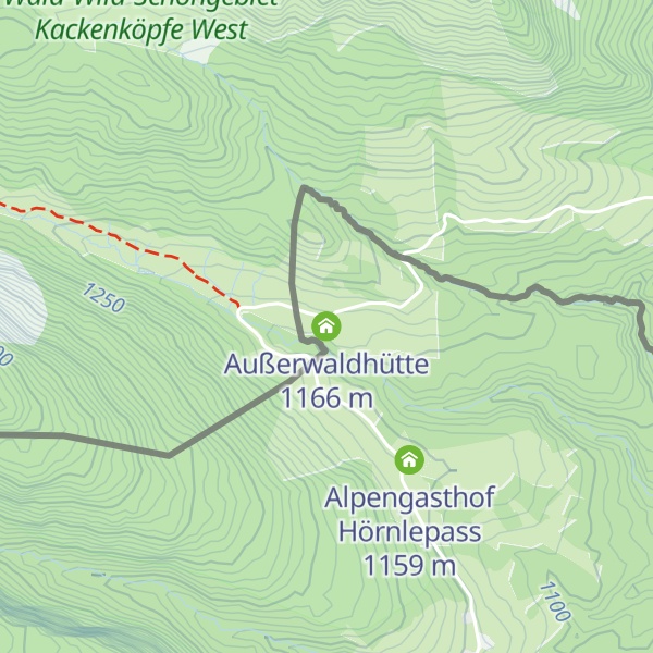 Map of Außerwaldhütte