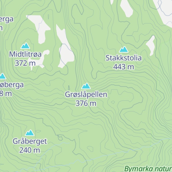 Map of Grøslåpellen