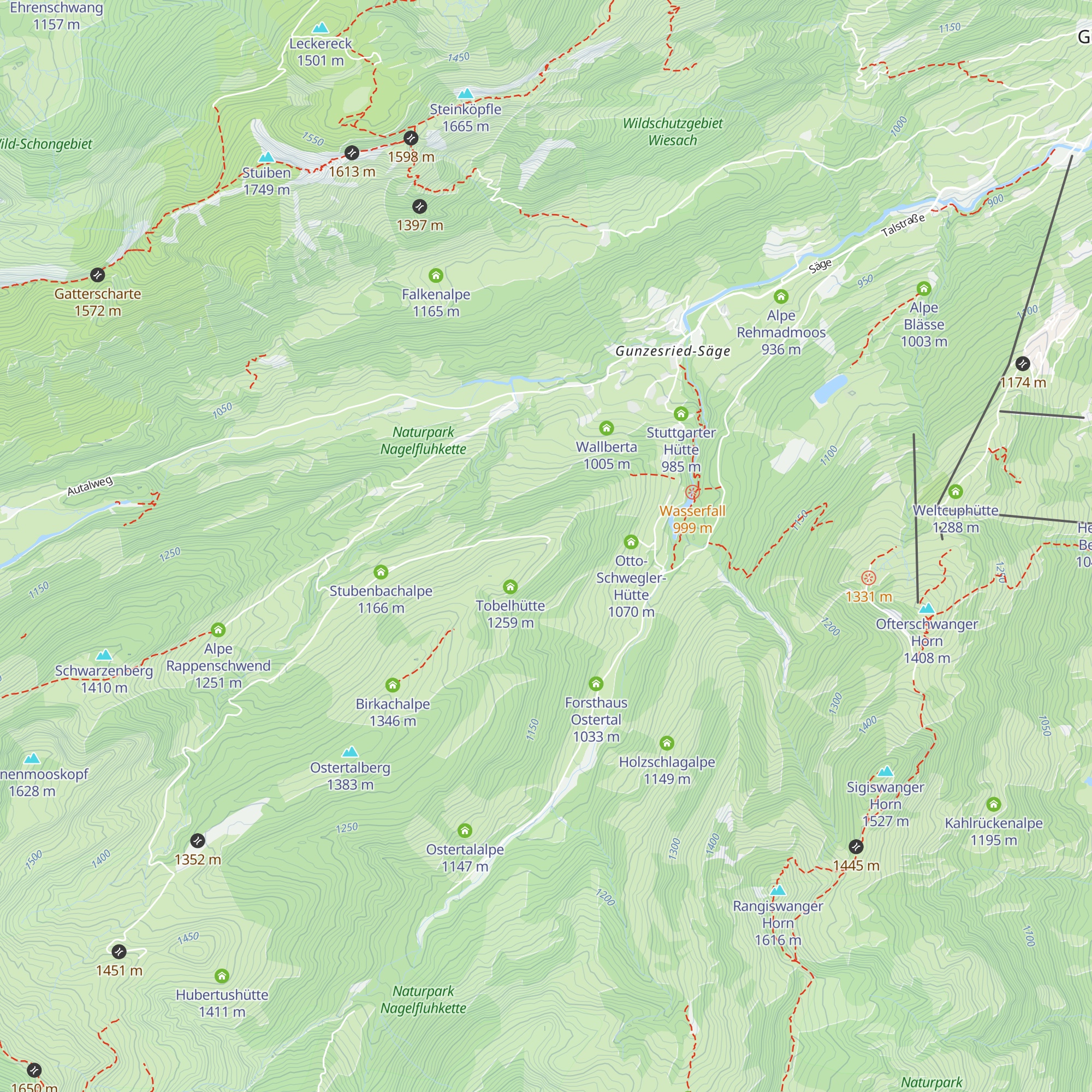 Mittelbergalpe map