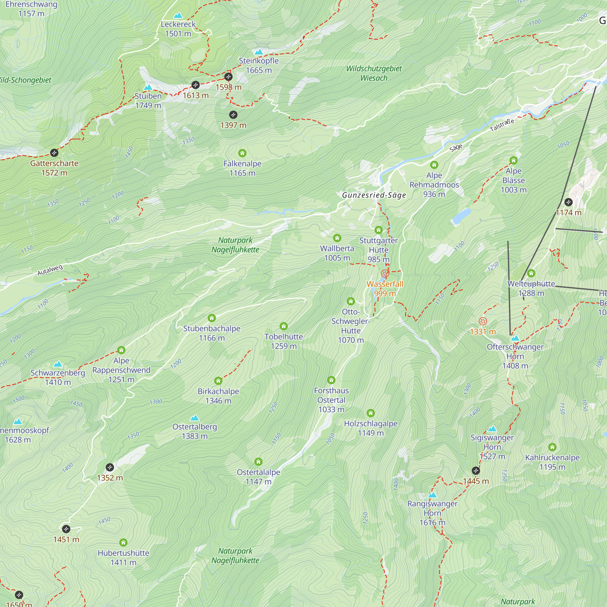 Mittelbergalpe map
