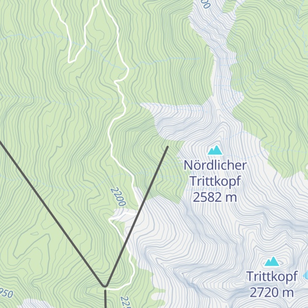 Map of Trittkopfhütte