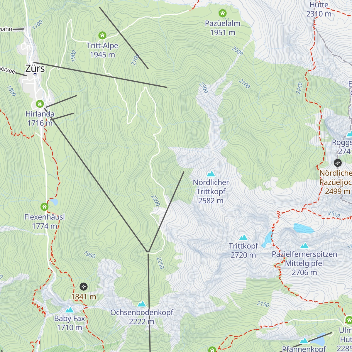 Trittkopfhütte map