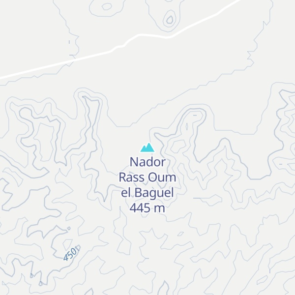 Map of Nador Rass Oum el Baguel