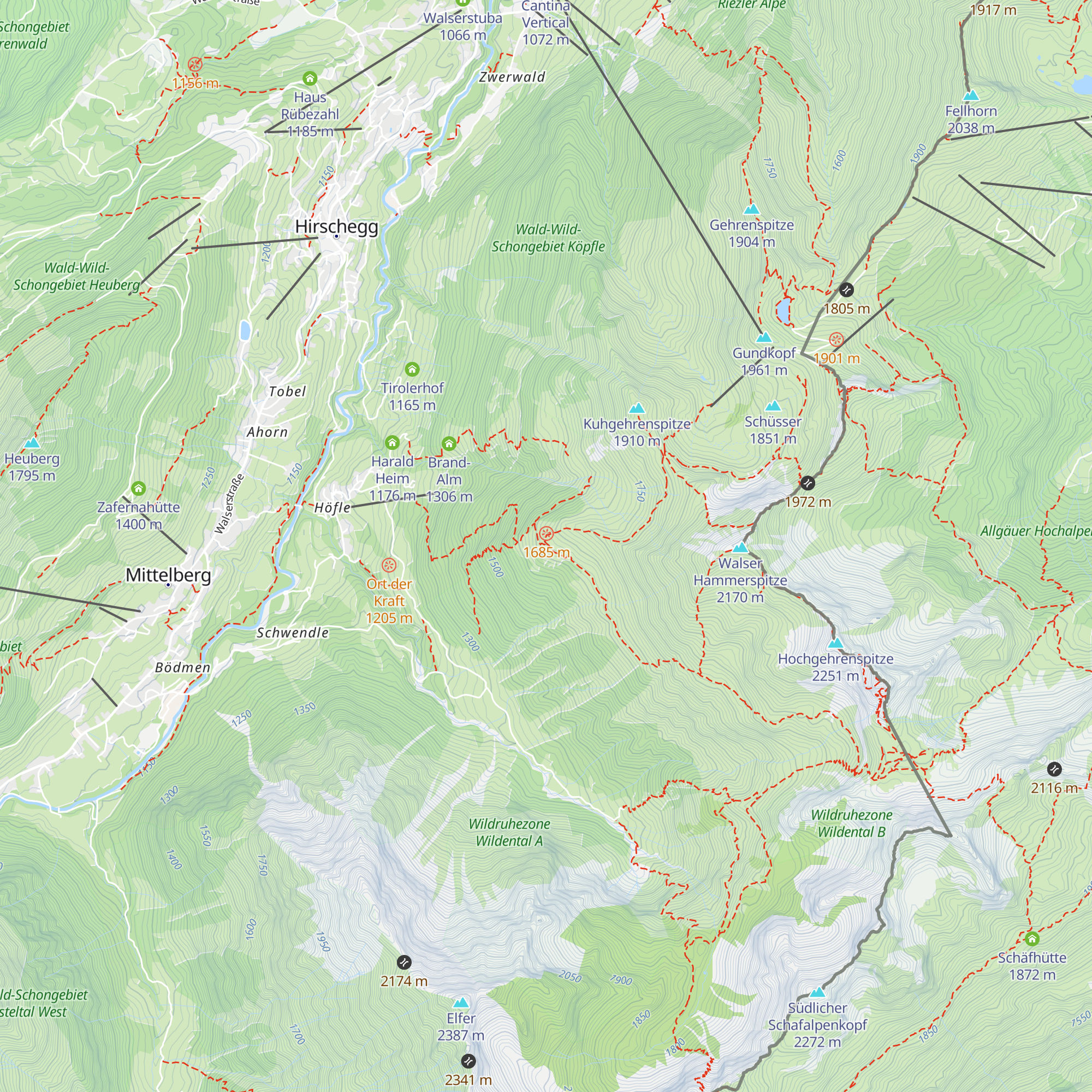 Innere Kuhgehrenalpe map