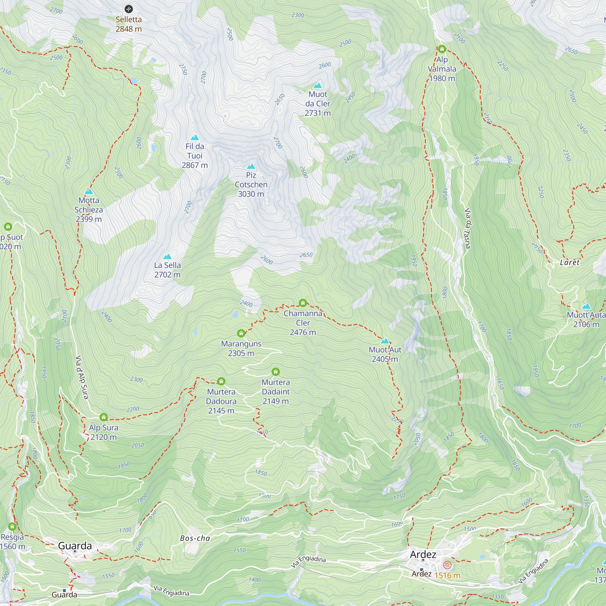 Chamanna Cler map
