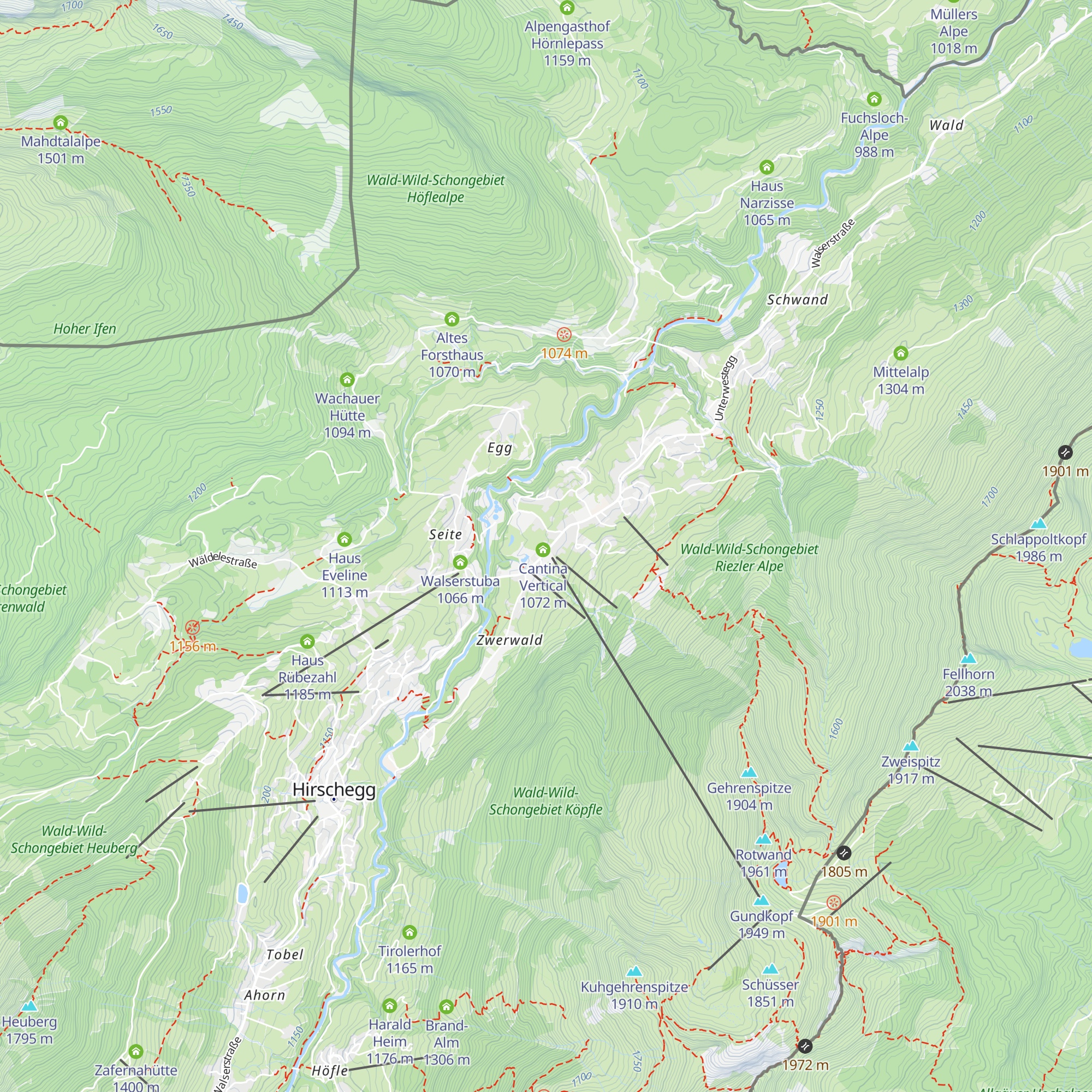 Restaurant Café Kanzelwand map