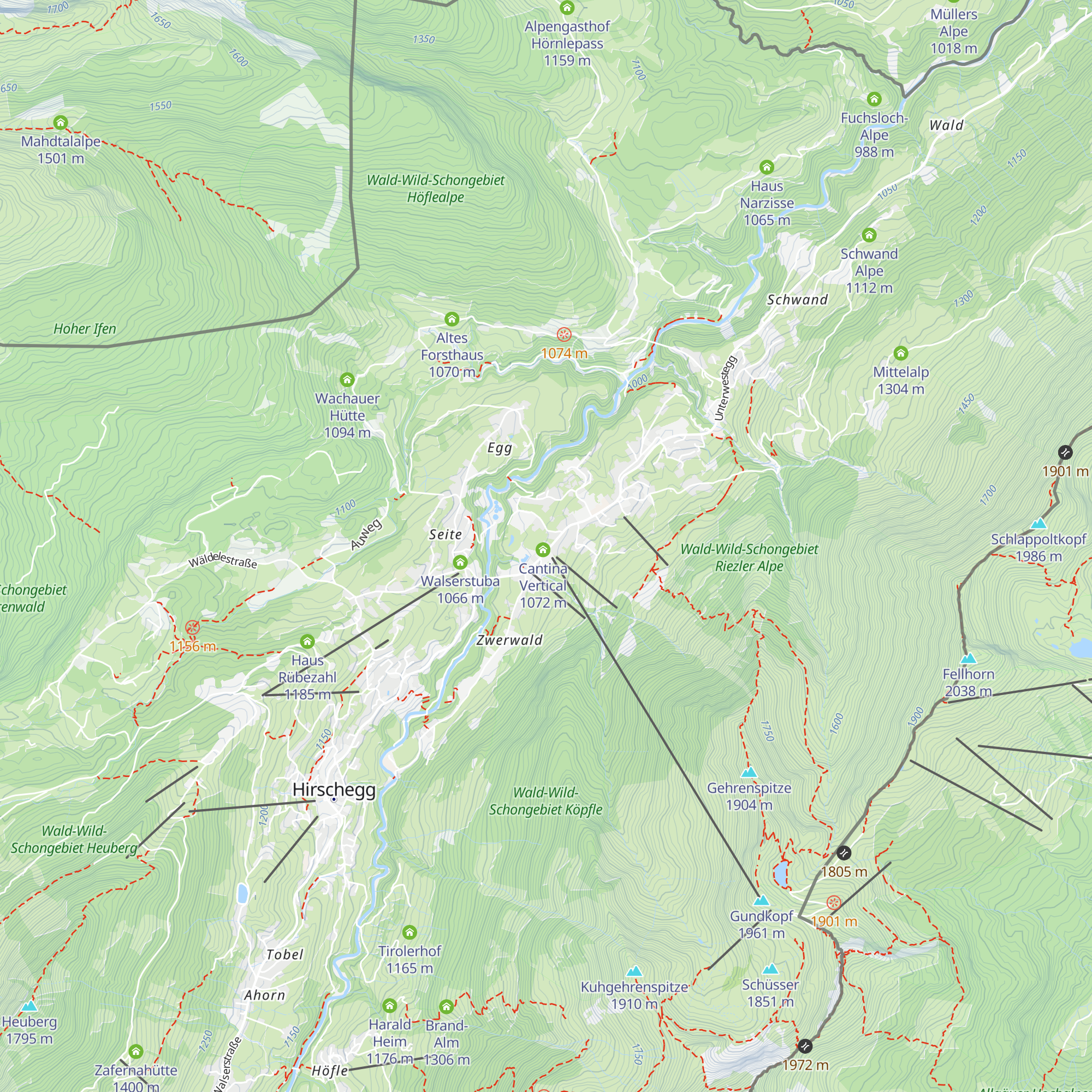 Restaurant Café Kanzelwand map
