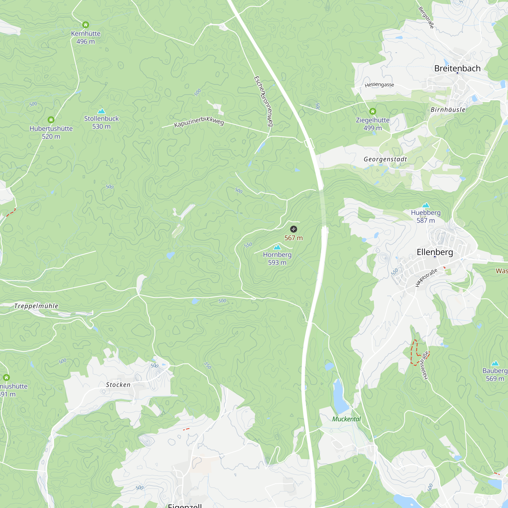 Hornberghütte map