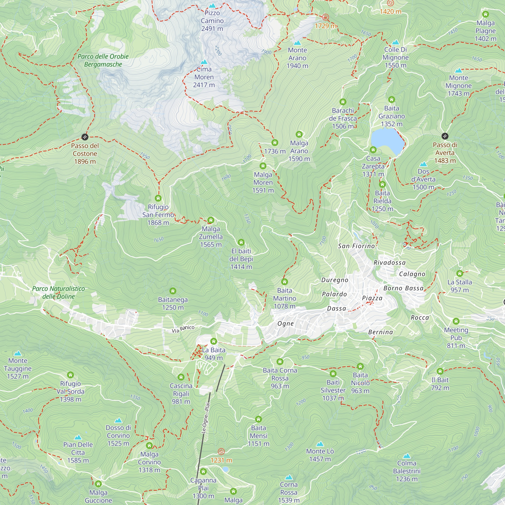 Baita Baisotti map