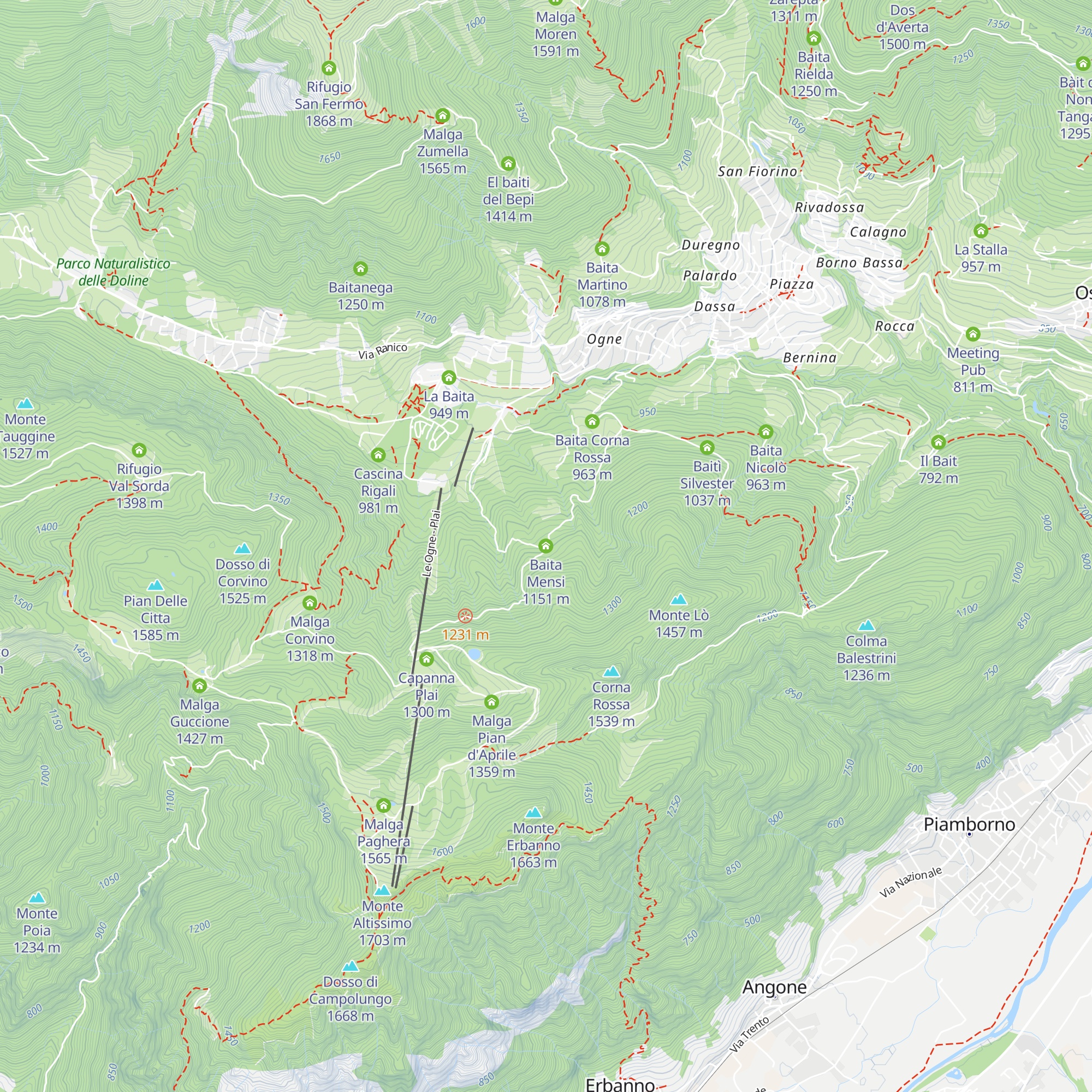 Baita Mensi map