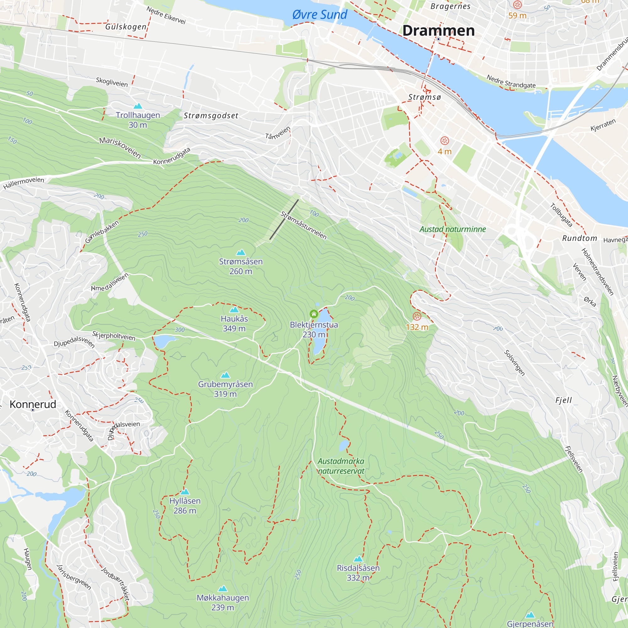 Blektjernstua map