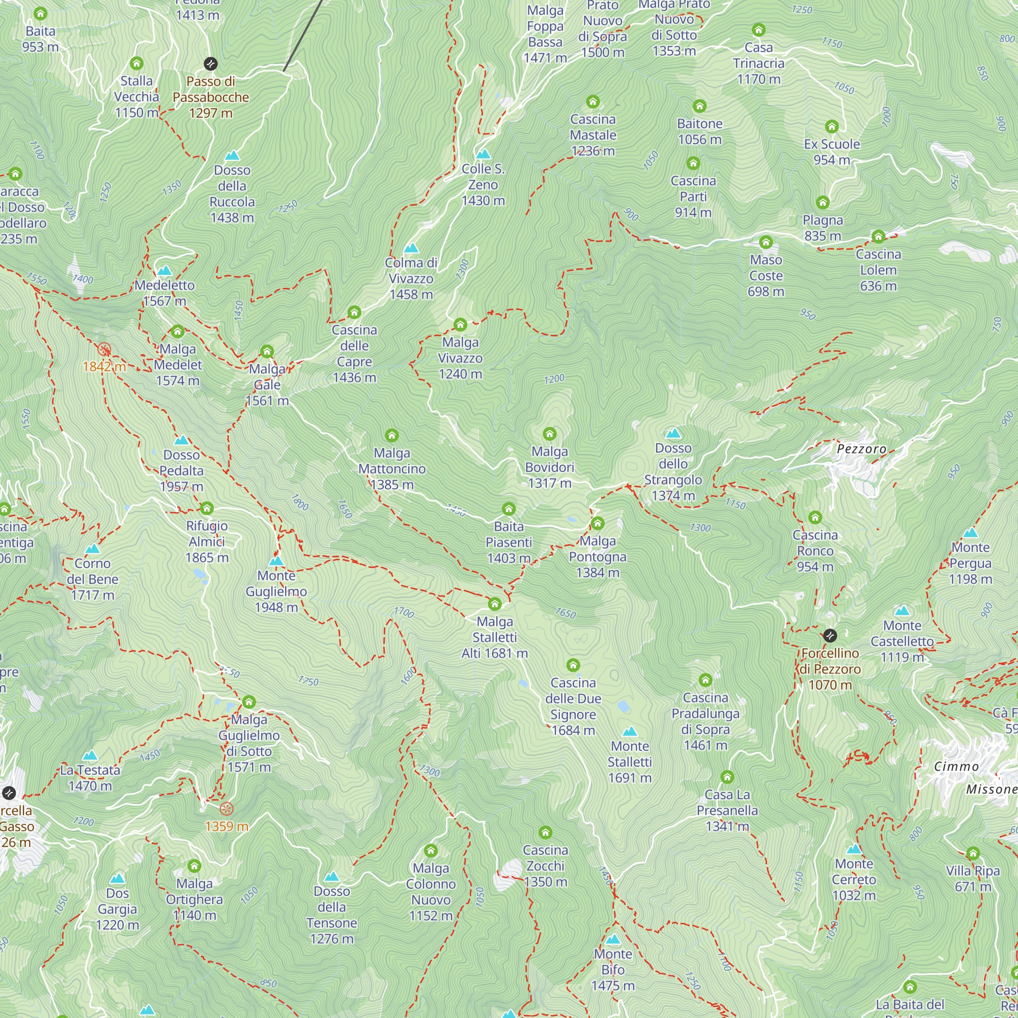 Baita Piasenti map