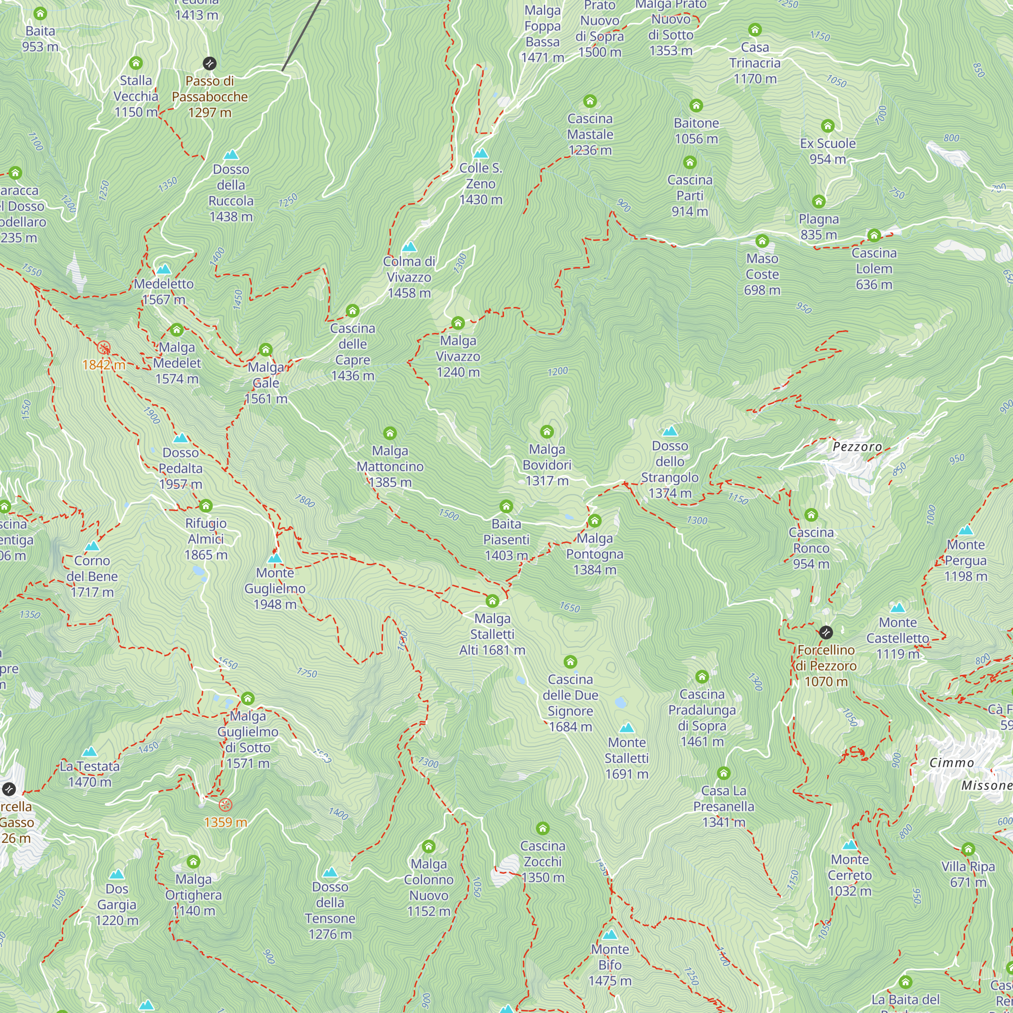 Baita Piasenti map