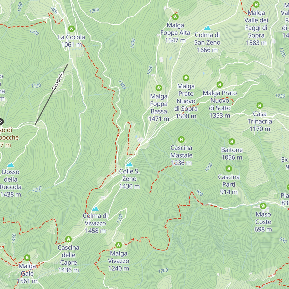 Rifugio Colle di San Zeno map