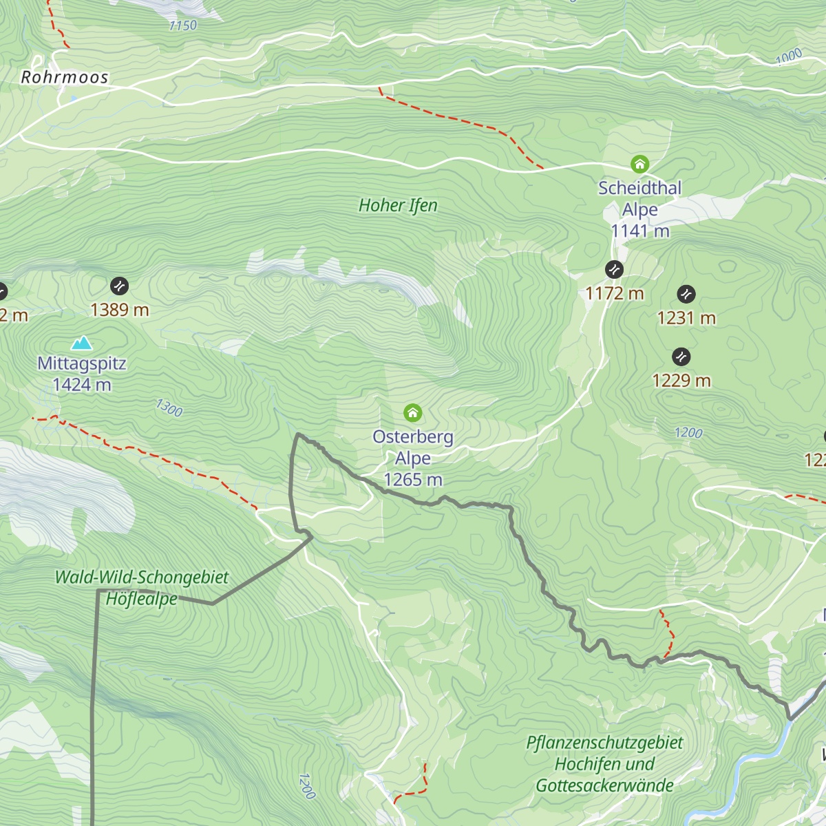 Osterberg Alpe map
