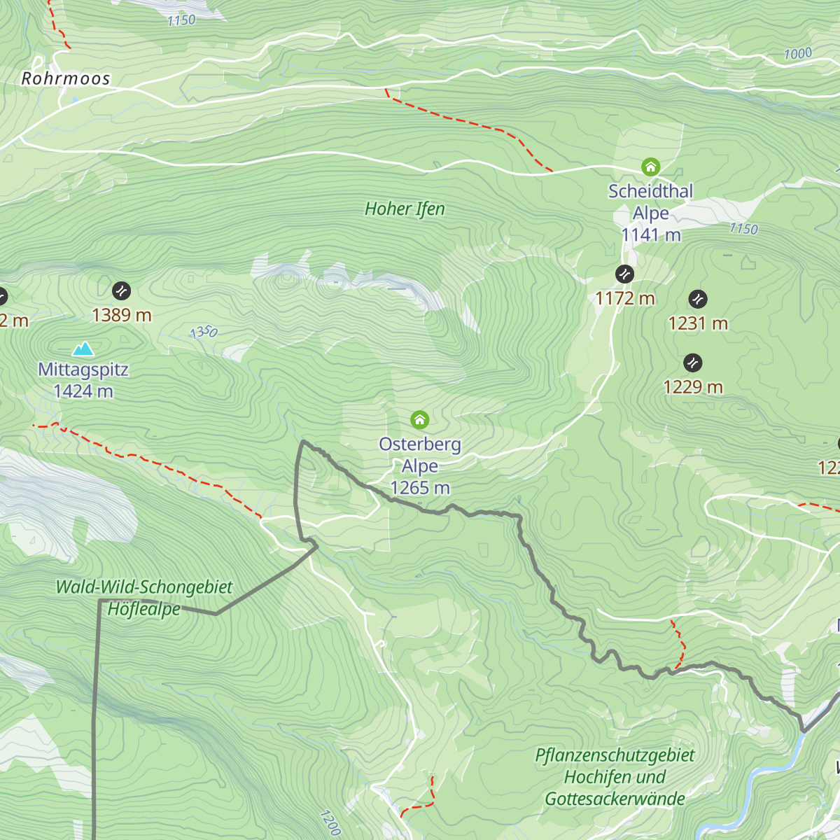 Osterberg Alpe map