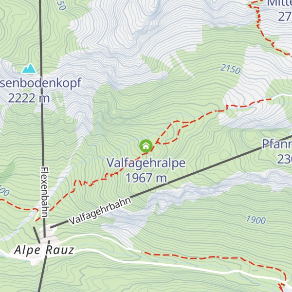 Map of Valfagehralpe
