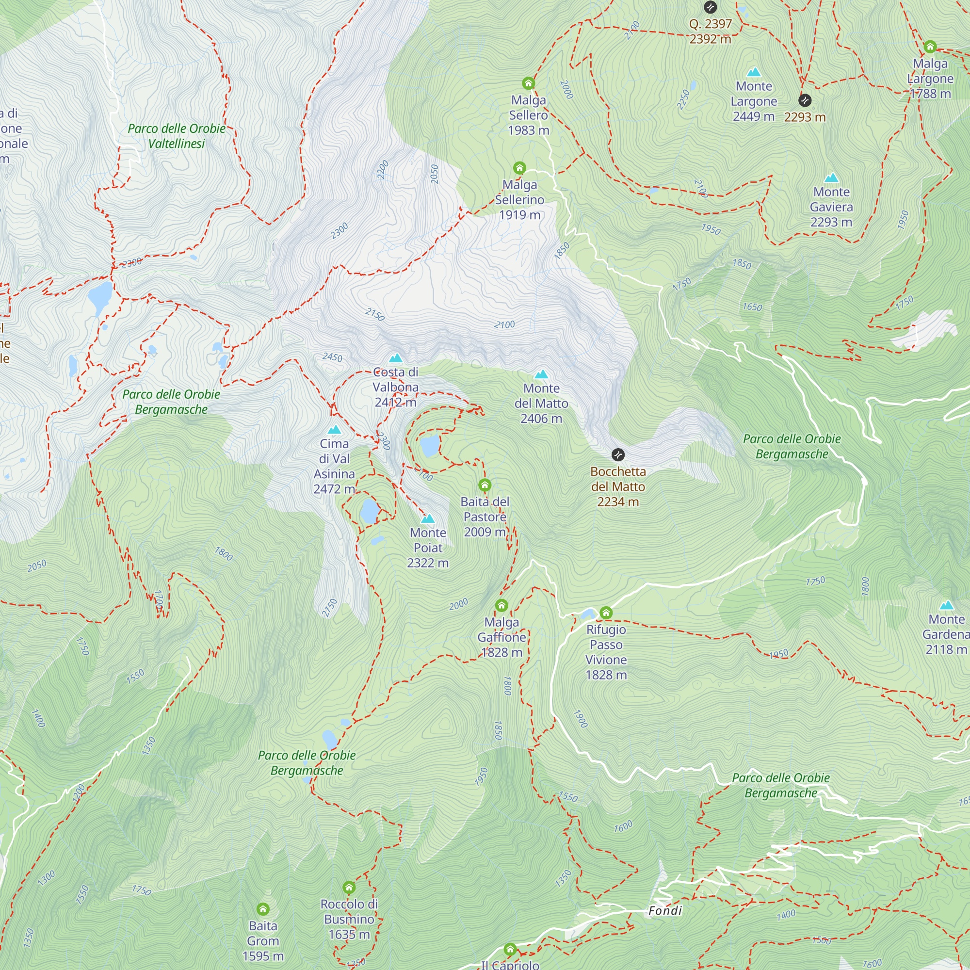 Baita del Pastore map