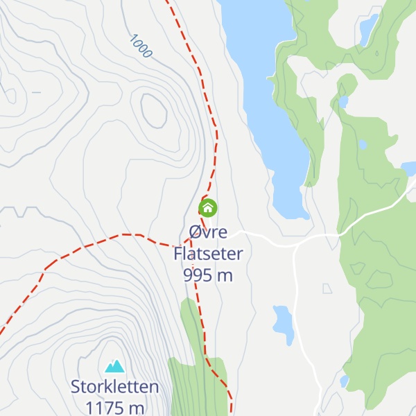 Map of Øvre Flatseter