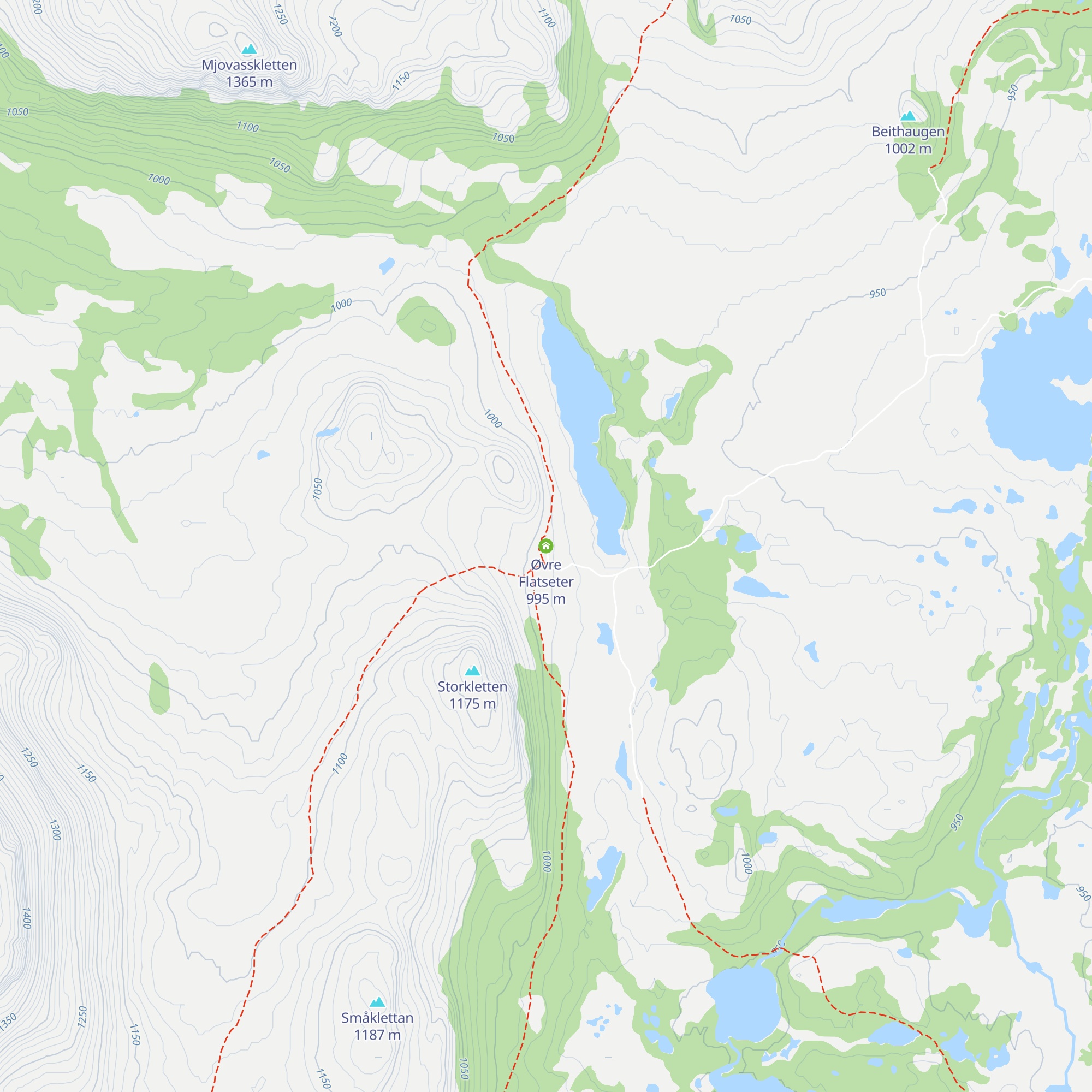 Øvre Flatseter map