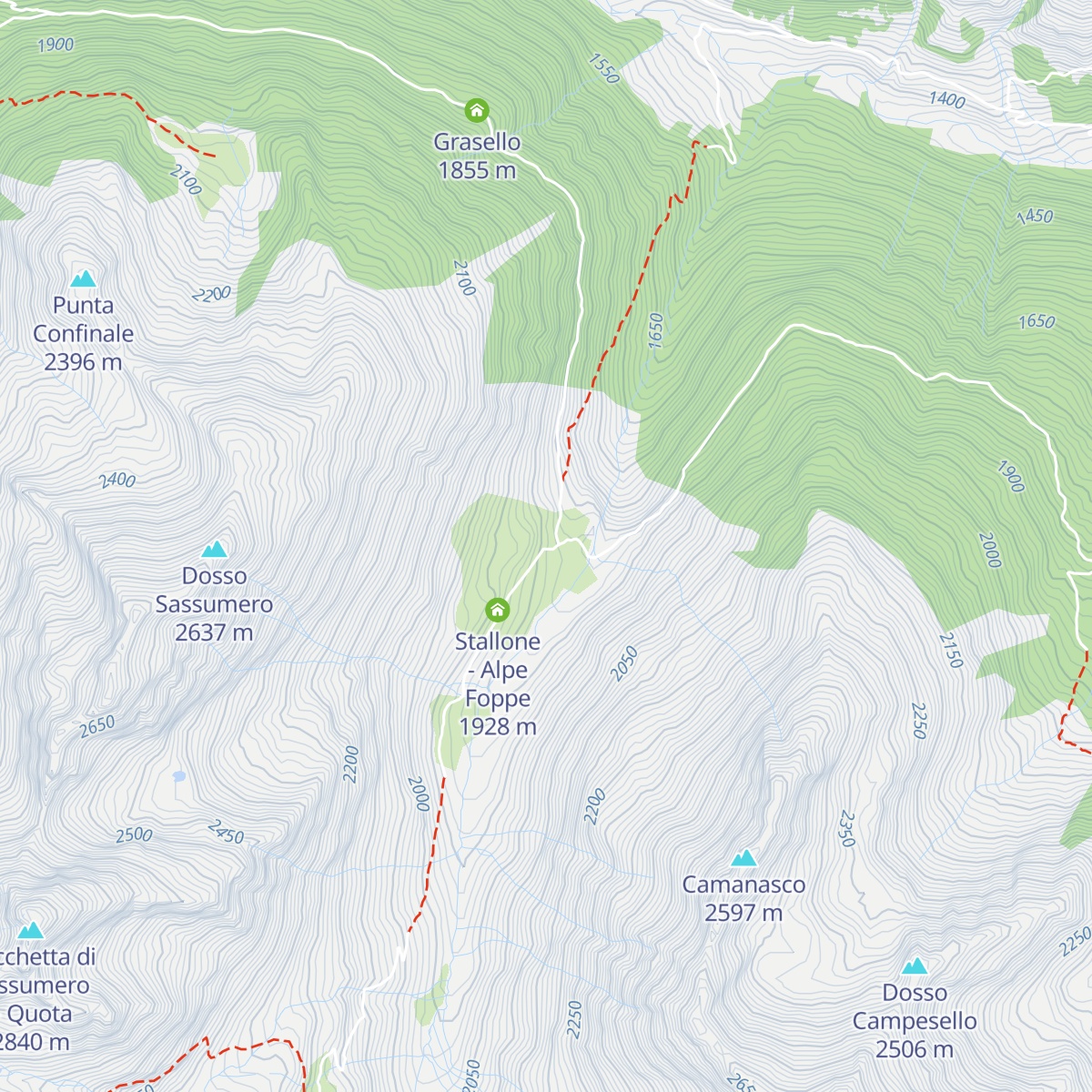 Bivacco Alpe Piana map