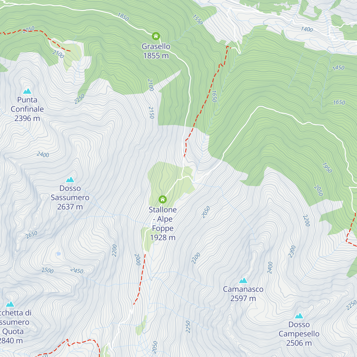 Bivacco Alpe Piana map