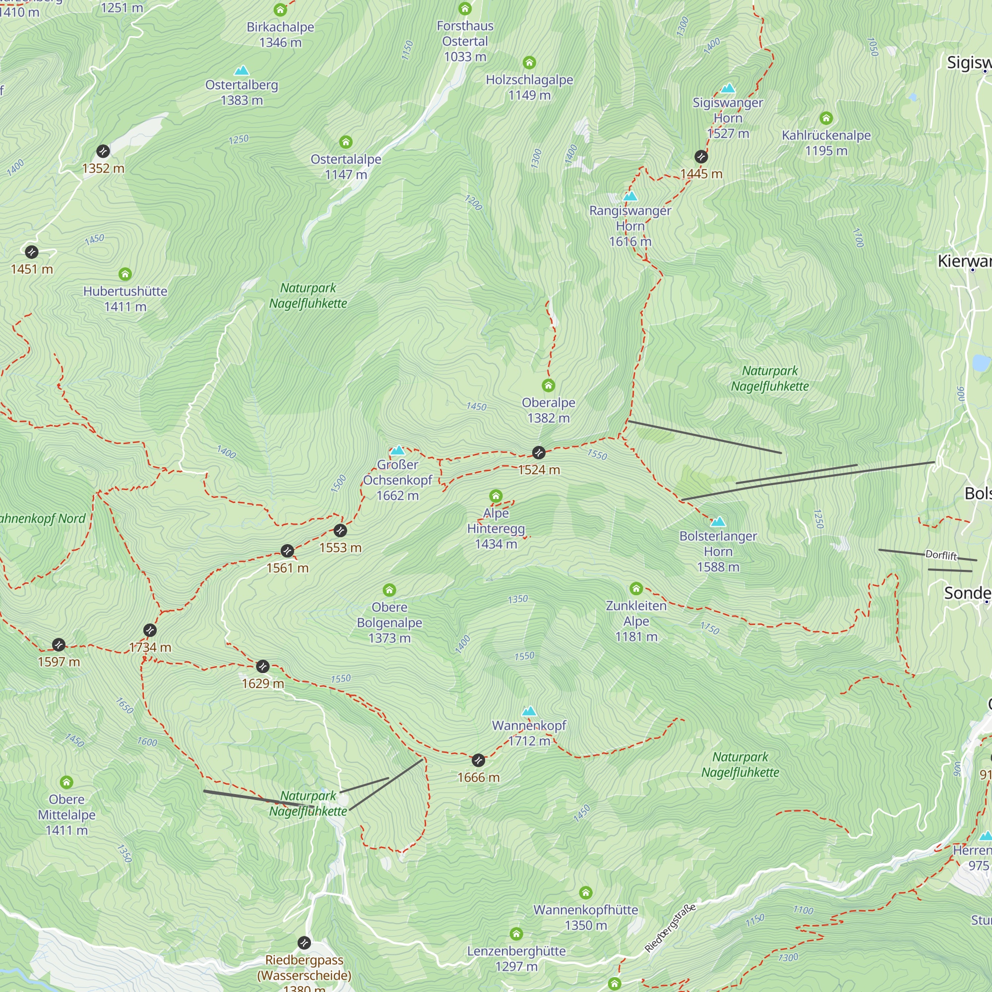 Alpe Hinteregg map