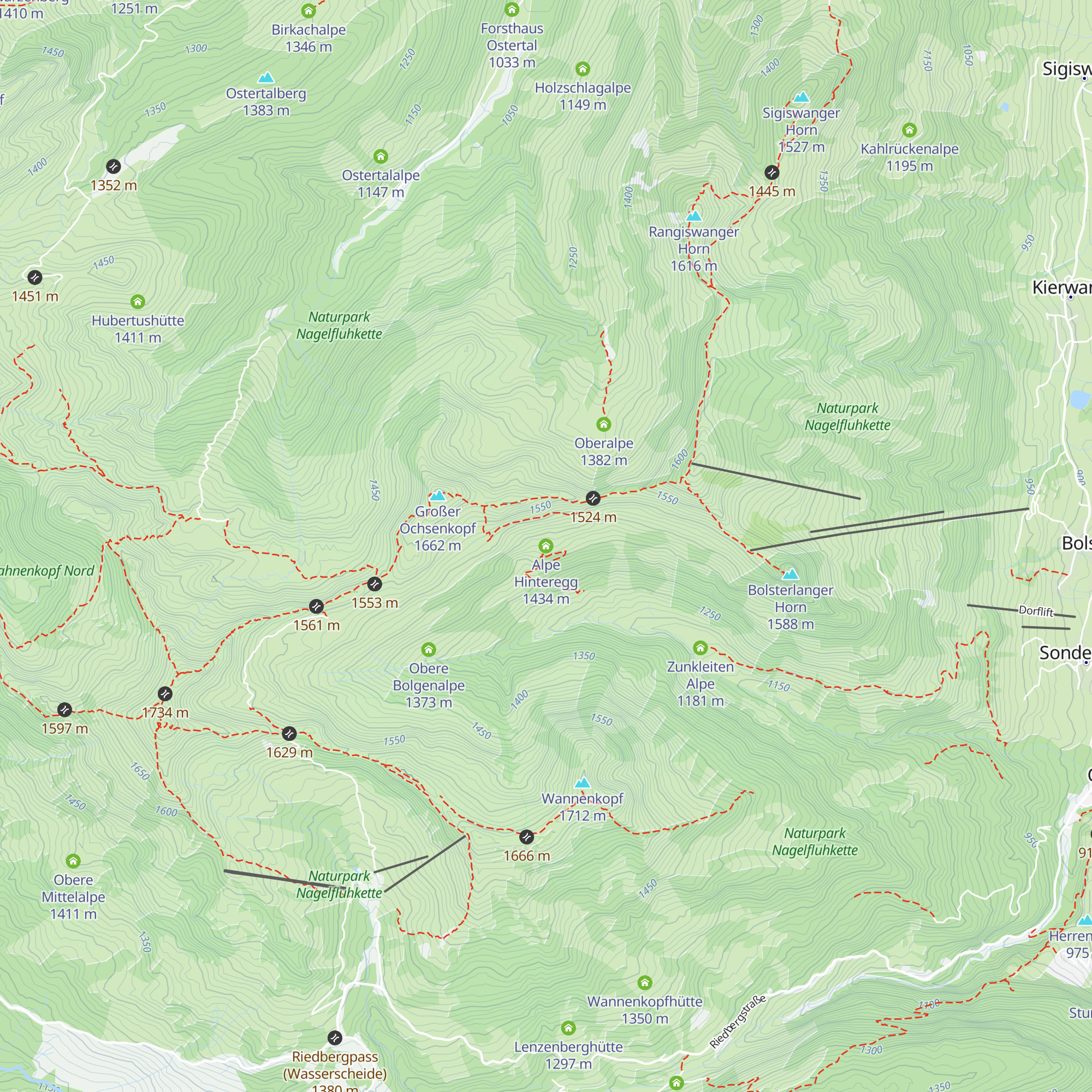 Alpe Hinteregg map