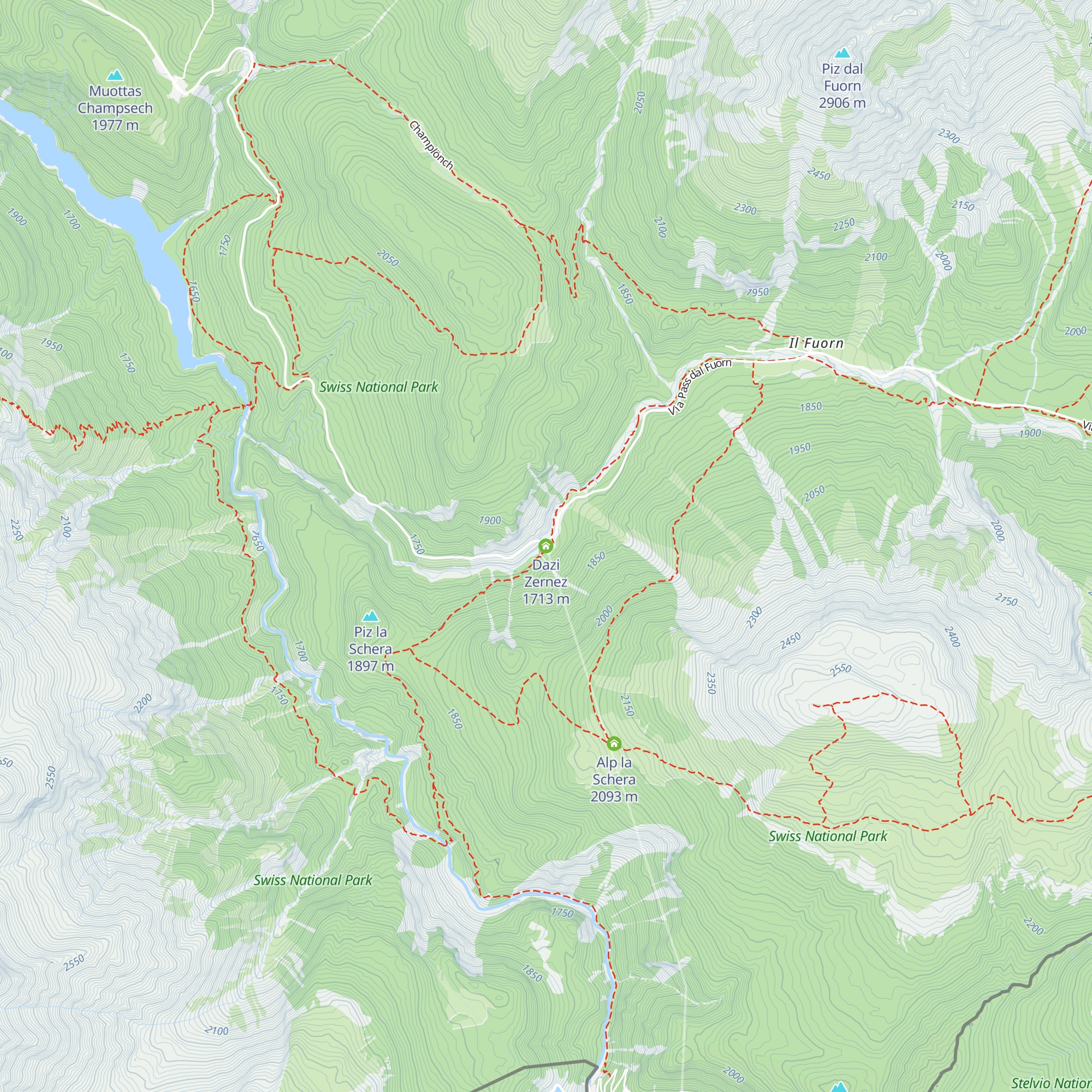Dazi Zernez map