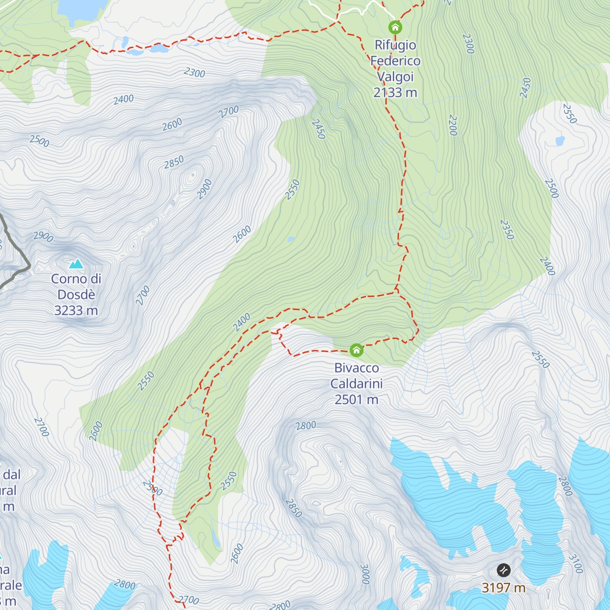 Baita del Pastore map