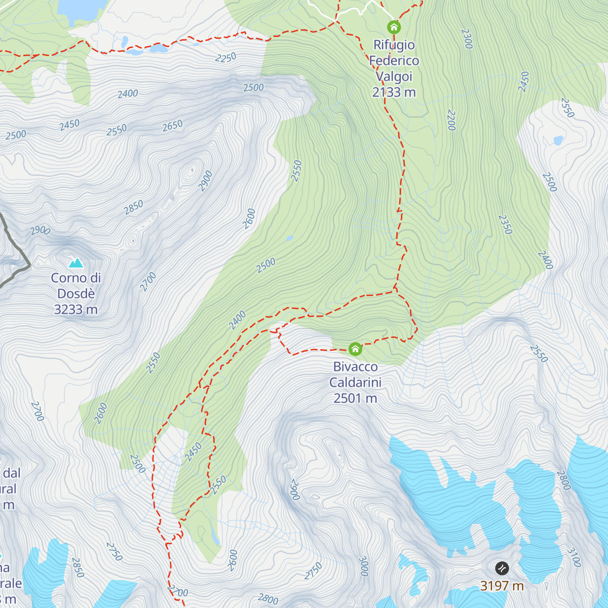 Baita del Pastore map