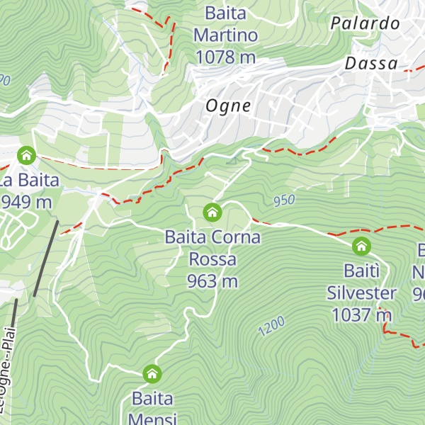 Map of Baita Corna Rossa