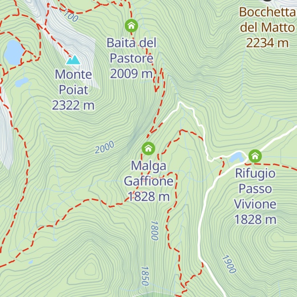 Map of Malga Gaffione