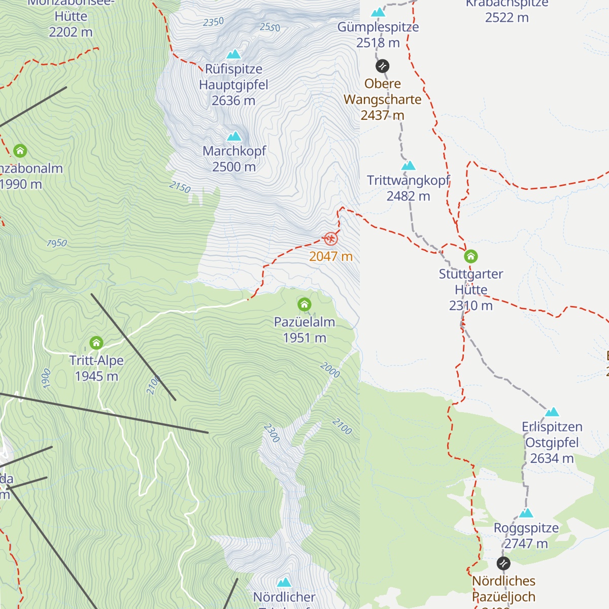Pazüelalm map