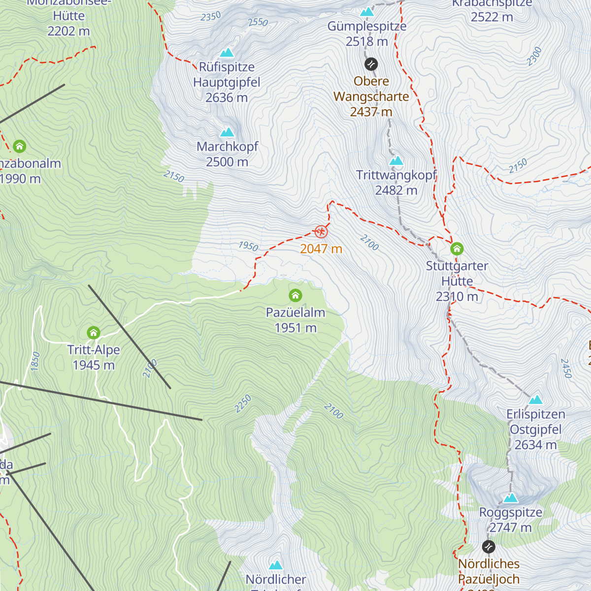 Pazüelalm map