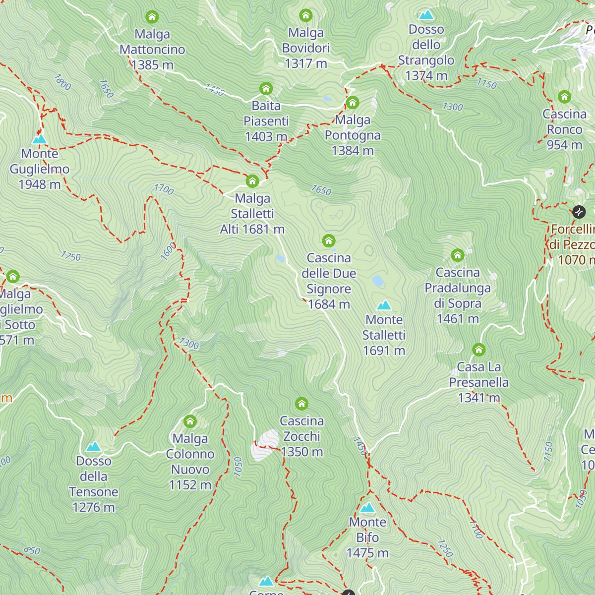 Malga Stalletti Bassi map