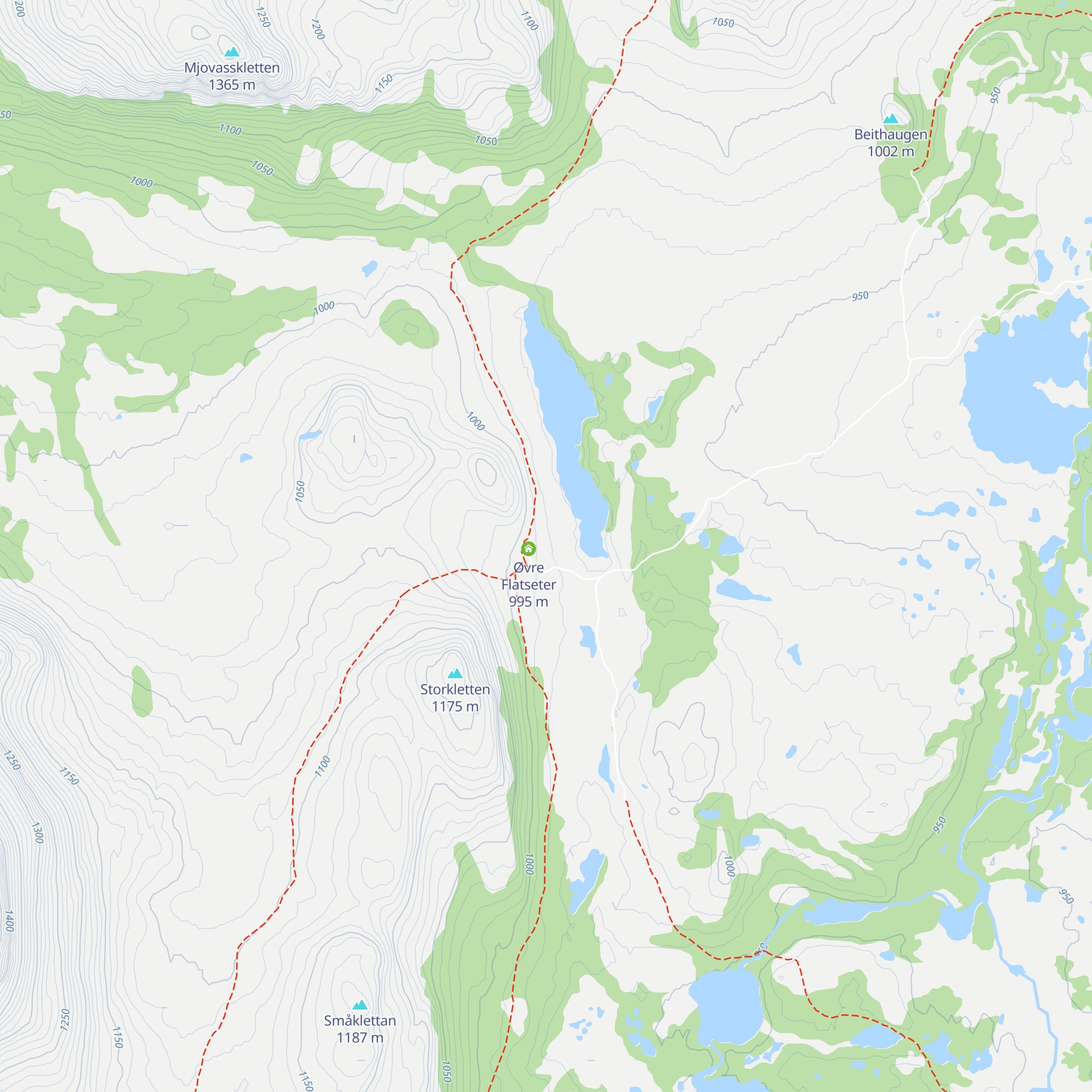 Nedre Flatseter map