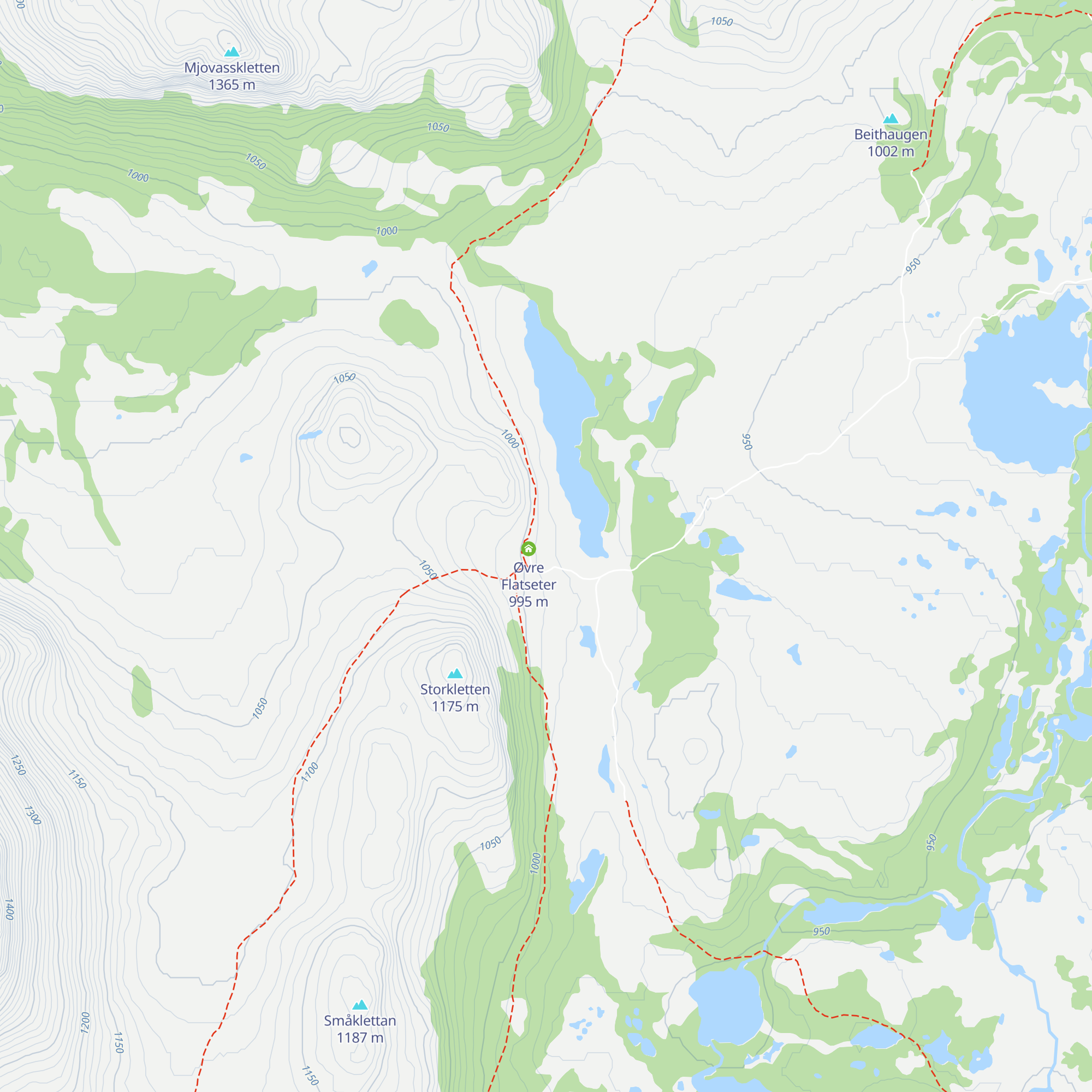Nedre Flatseter map