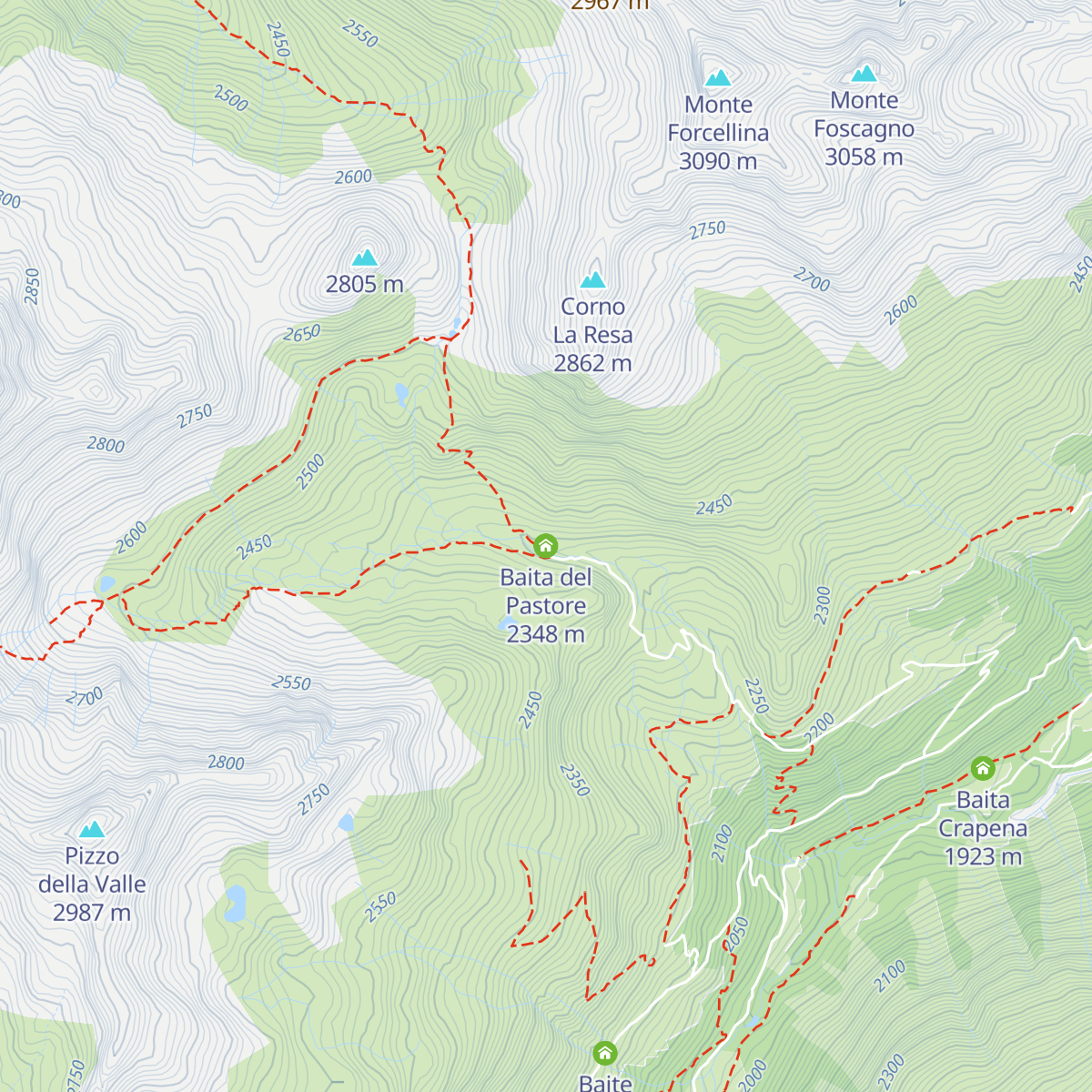 Baita del Pastore map