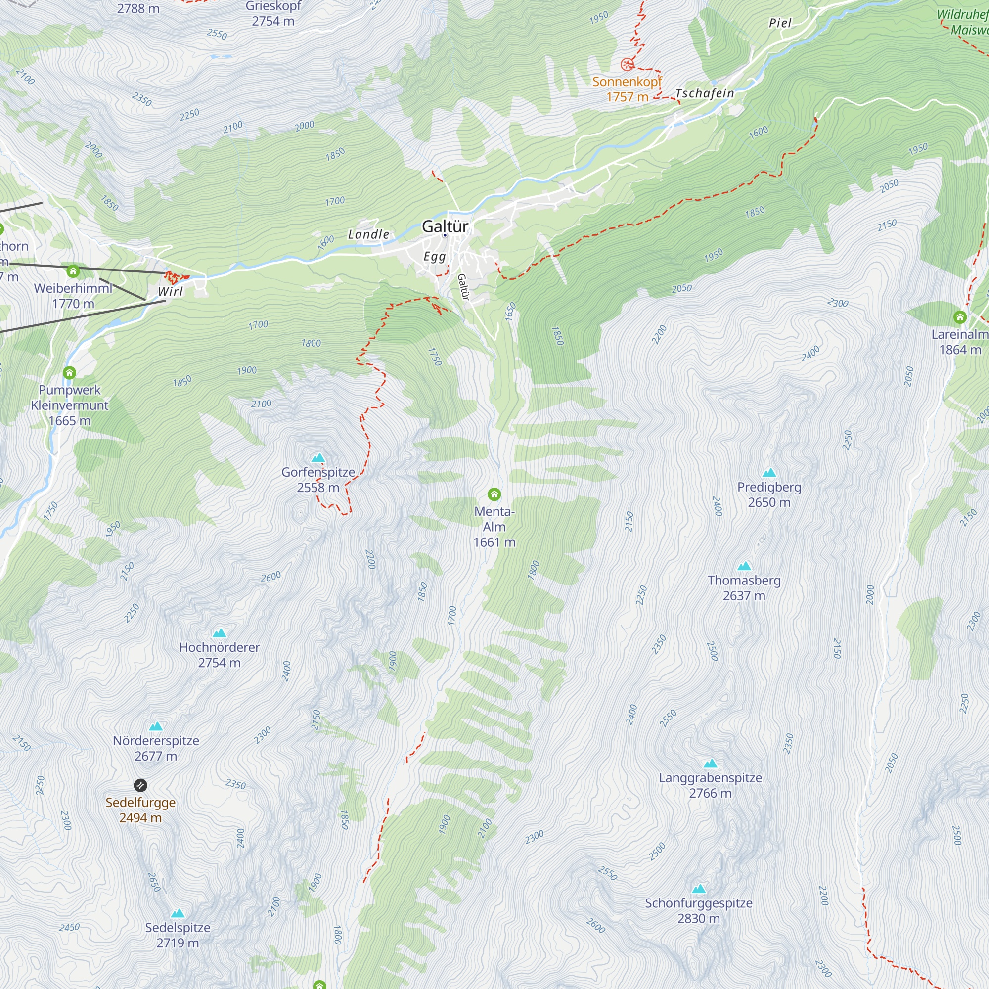 Menta-Alm map