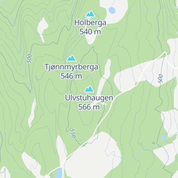 Map of Ulvstuhaugen