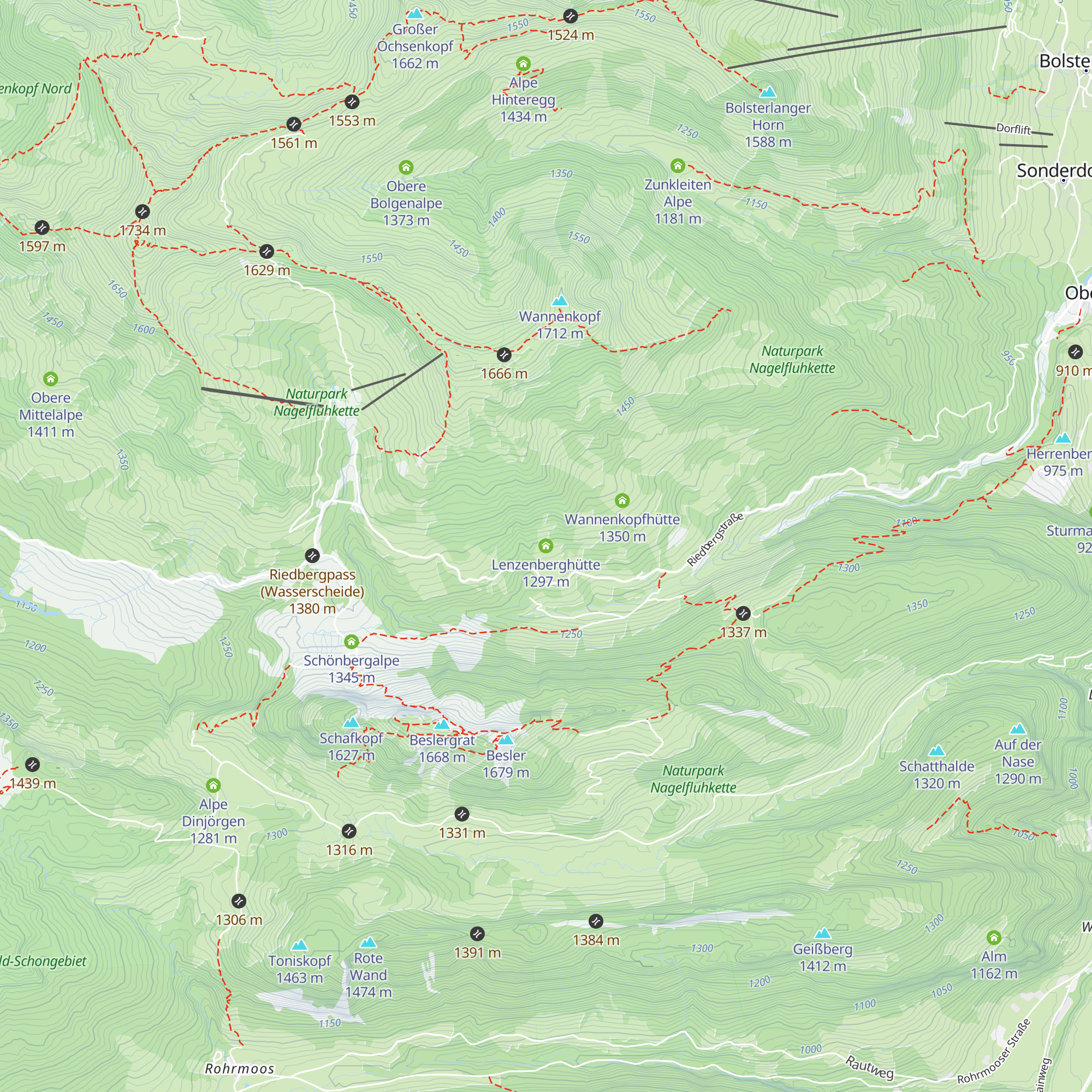 Lenzenberghütte map