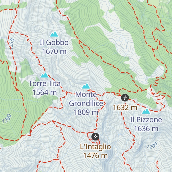 Map of Monte Grondilice